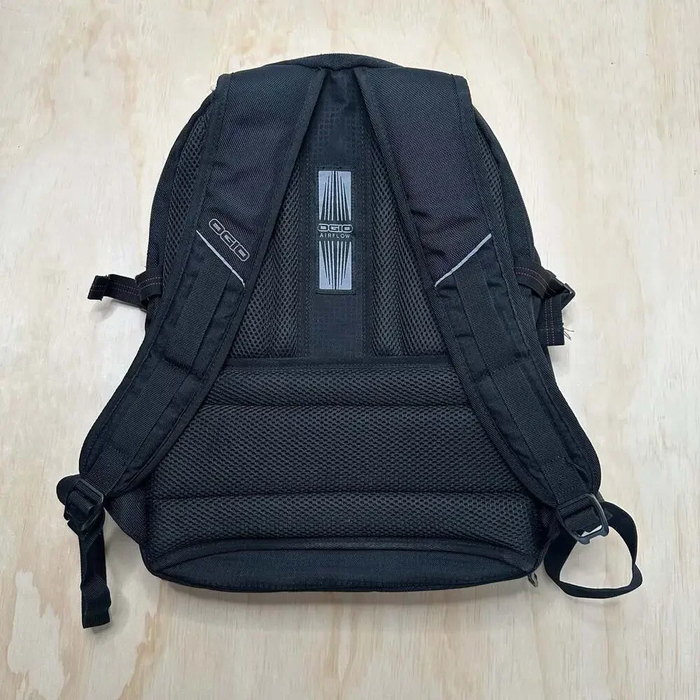 OGIO Technologio Black Laptop Backpack with Red Stitching